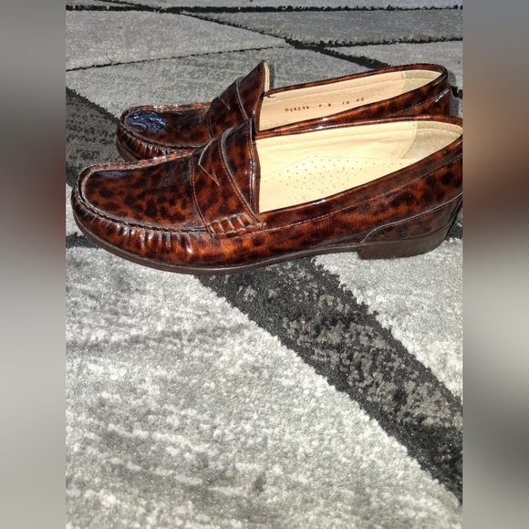 Cole Haan Leopard Tortoise Print Loafers - Picture 8 of 15